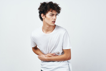 portrait of young man isolated on white background