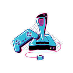 video game joystick and control icon
