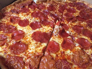 pizza with pepperoni and cheese