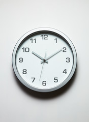 Wall clock on white background