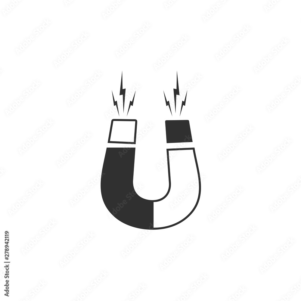 Aufkleber magnet icon template color editable. magnet symbol vector sign isolated on white background. simple 