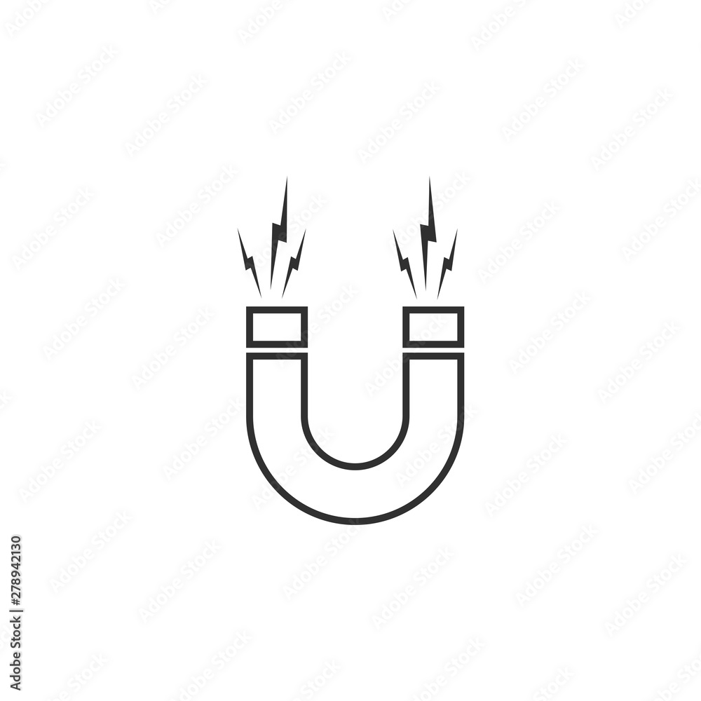 Aufkleber magnet icon template color editable. magnet symbol vector sign isolated on white background. simple 