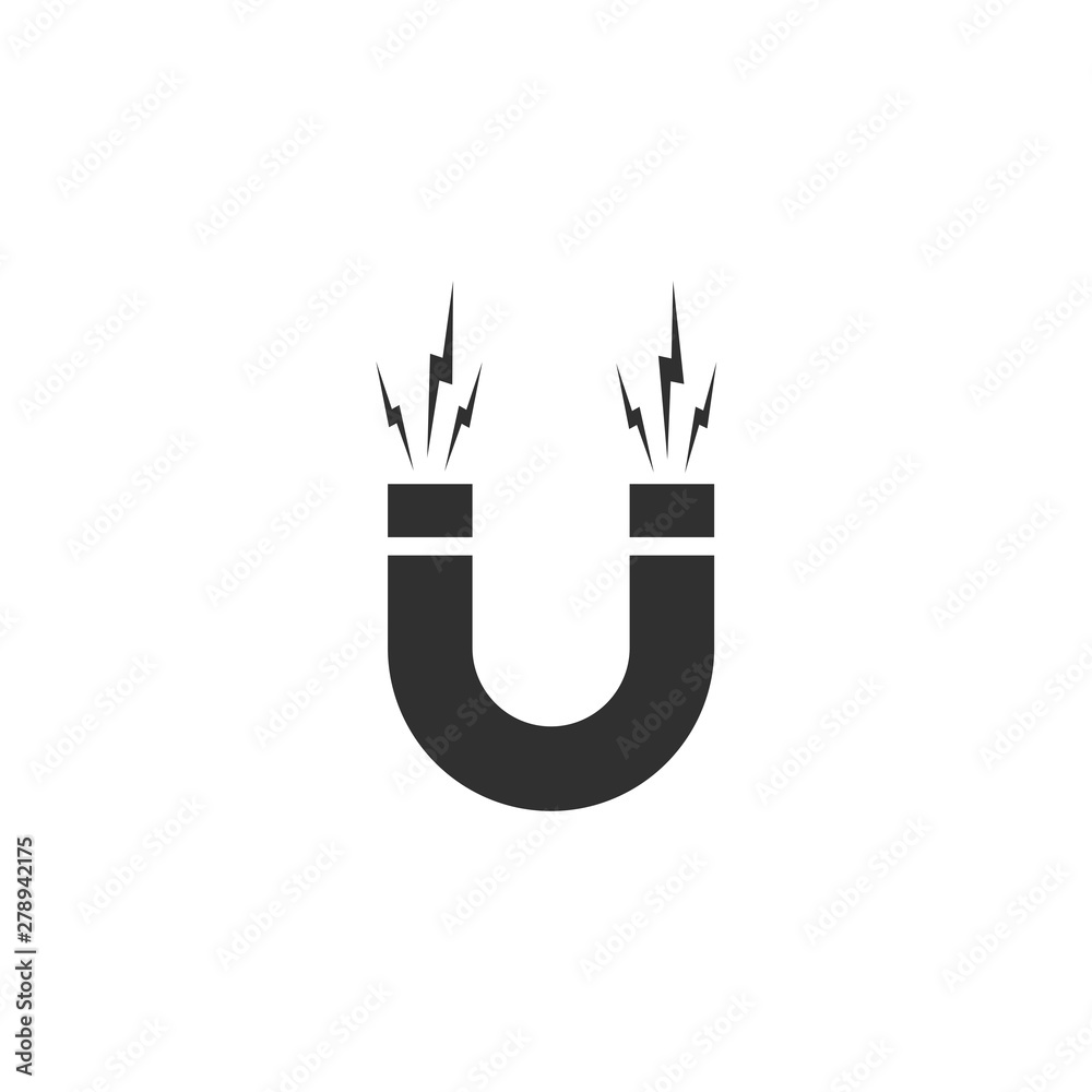 Poster magnet icon template color editable. magnet symbol vector sign isolated on white background. simple 