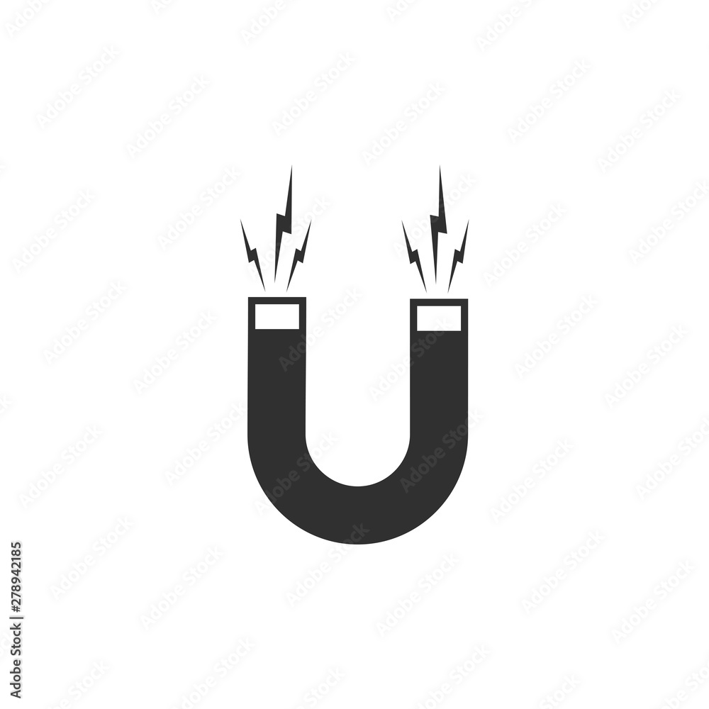 Aufkleber Magnet icon template color editable. Magnet symbol vector sign isolated on white background. Simple logo vector illustration for graphic and web design.