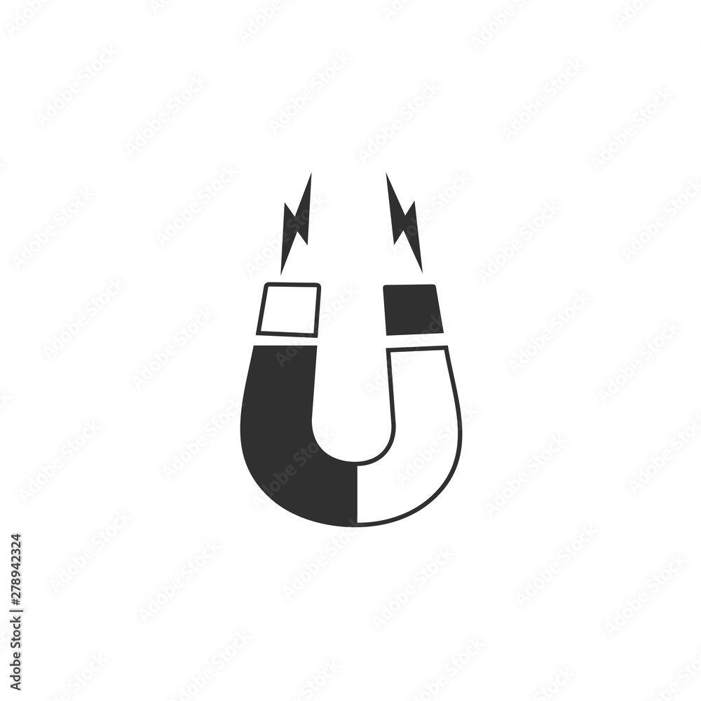 Aufkleber magnet icon template color editable. magnet symbol vector sign isolated on white background. simple 