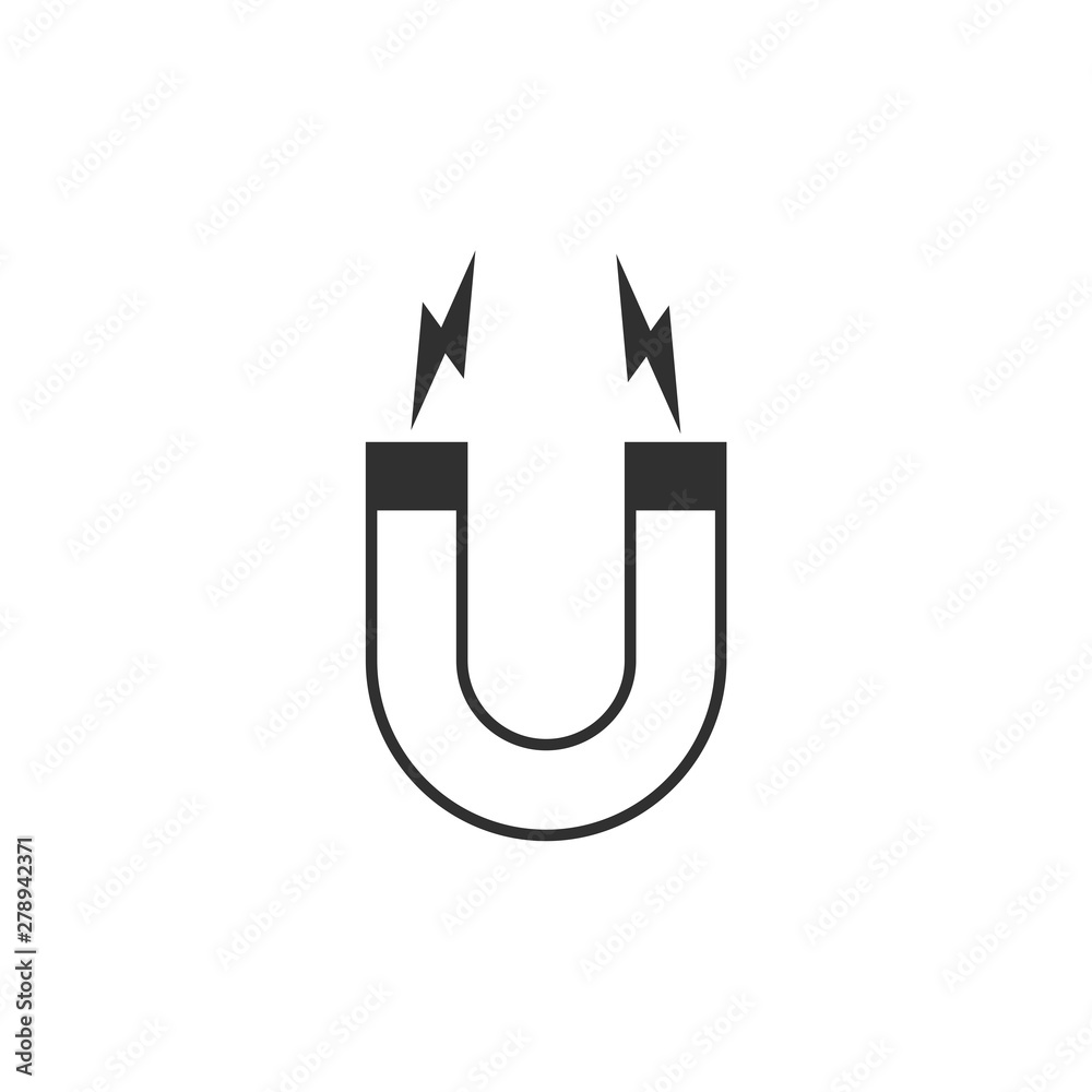 Aufkleber magnet icon template color editable. magnet symbol vector sign isolated on white background. simple 