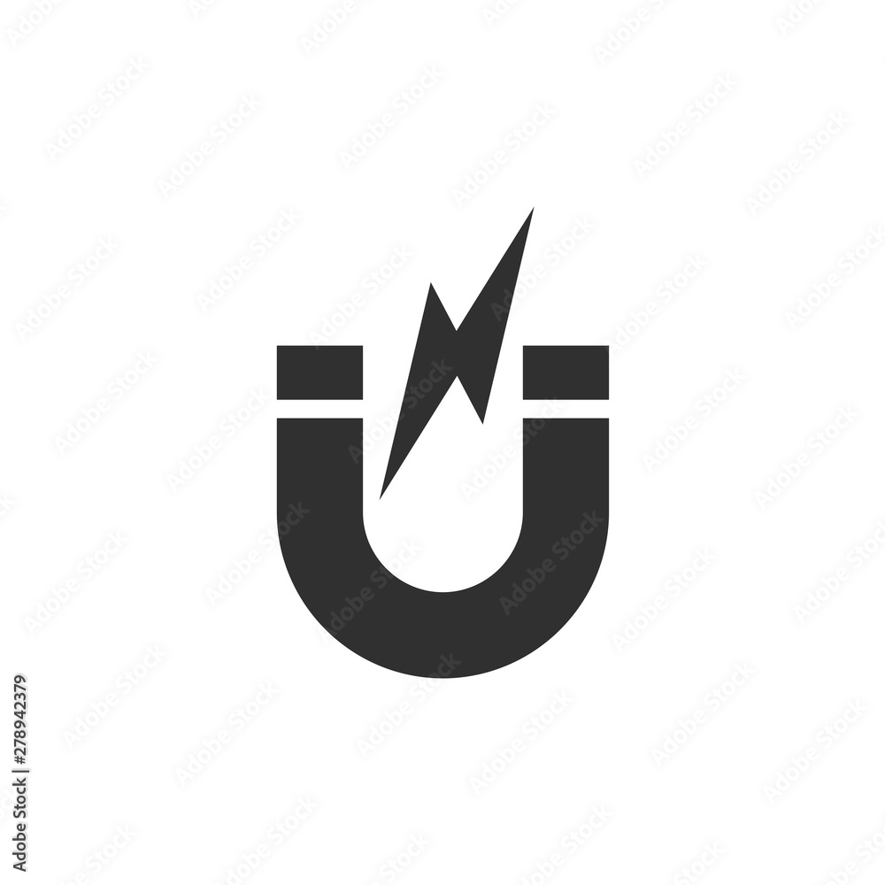 Poster magnet icon template color editable. magnet symbol vector sign isolated on white background. simple 