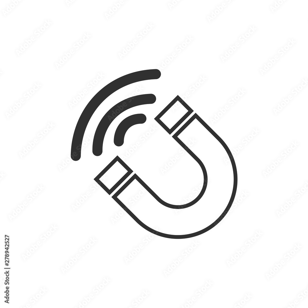 Aufkleber magnet icon template color editable. magnet symbol vector sign isolated on white background. simple 