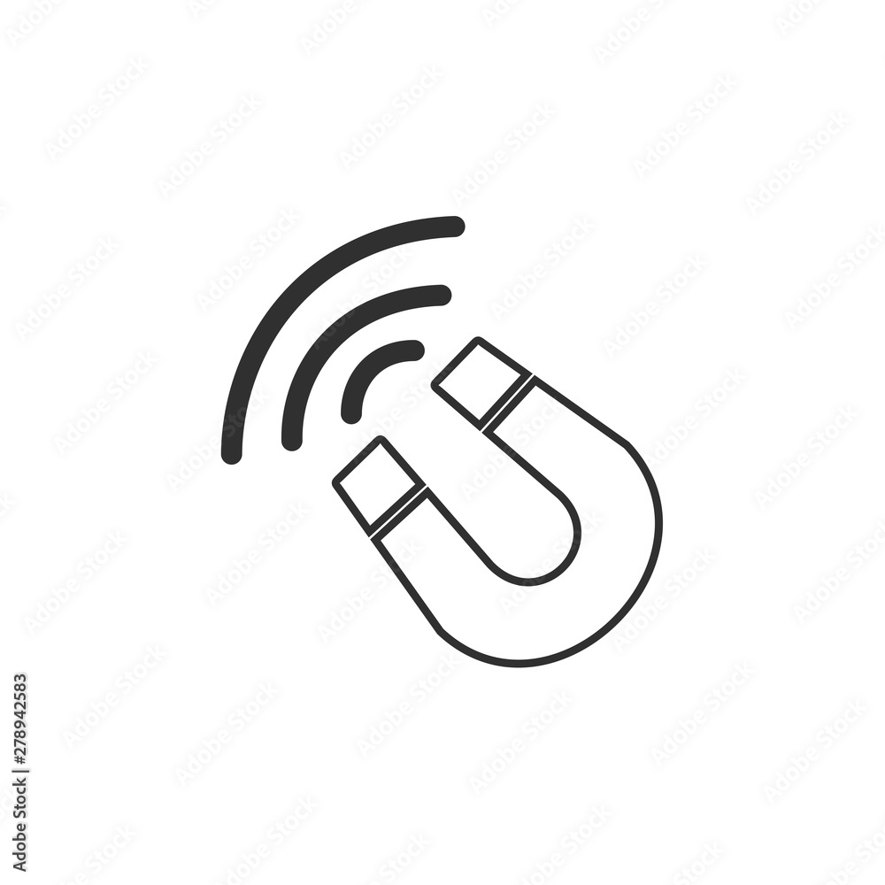 Aufkleber magnet icon template color editable. magnet symbol vector sign isolated on white background. simple 