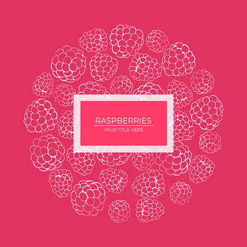 Pattern of raspberries in a circle contour