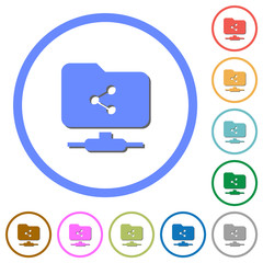 FTP share icons with shadows and outlines