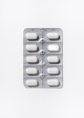 Pill on white background