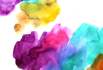 watercolor background, texture, paper, abstract, color, Rainbow