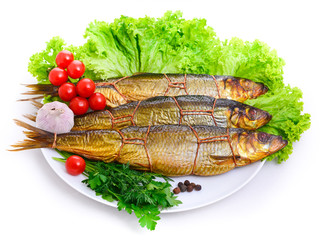 Appetizing smoked fish
