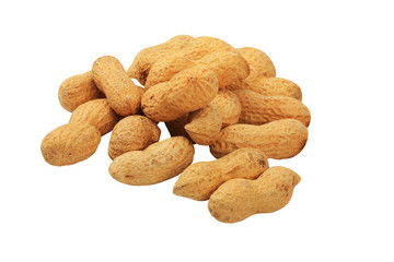 peanuts isolated on white background