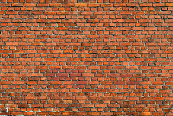 Red brick wall texture background. Square format