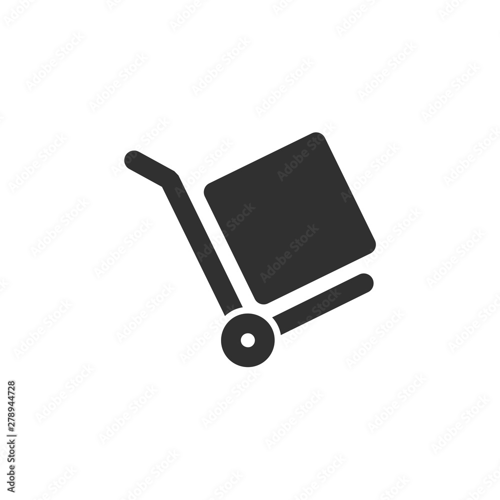 Aufkleber Handcart icon template color editable. Wheelbarrow symbol vector sign isolated on white background. Simple logo vector illustration for graphic and web design.
