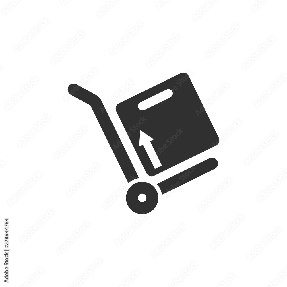 Aufkleber handcart icon template color editable. wheelbarrow symbol vector sign isolated on white background. 