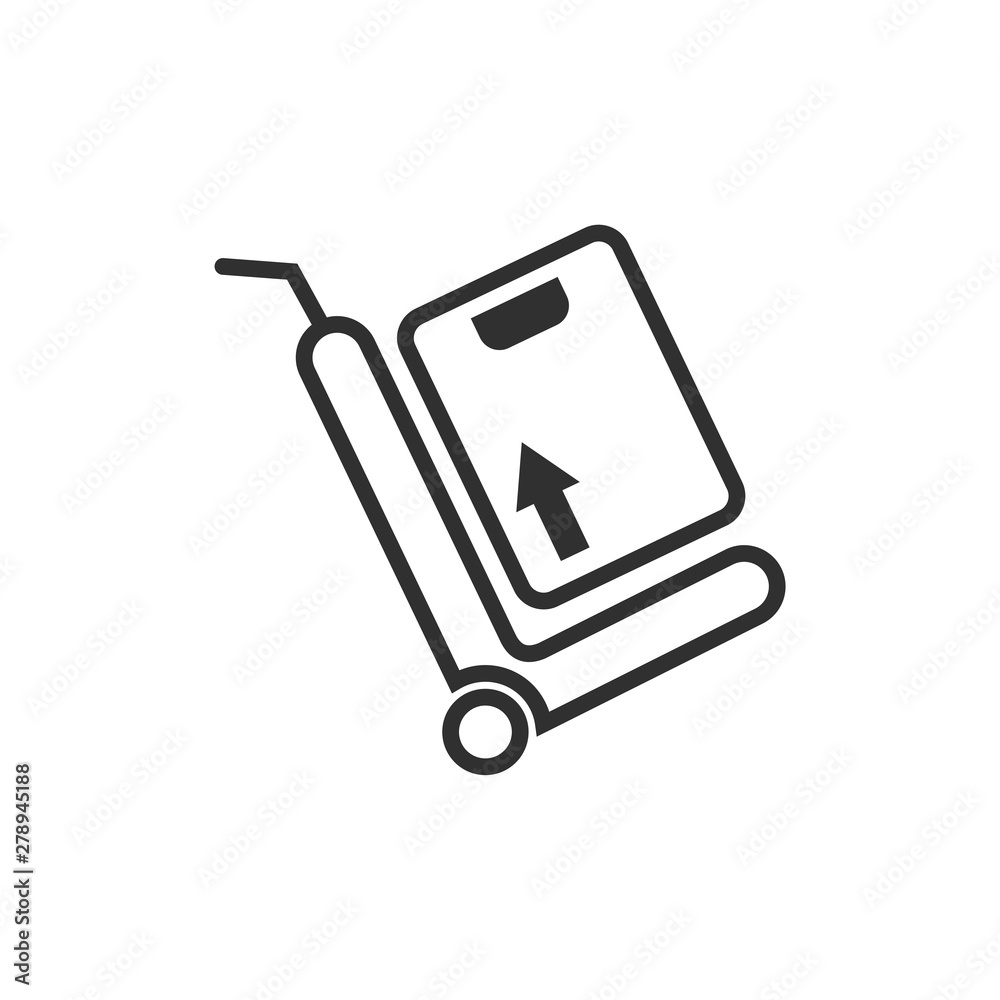 Aufkleber handcart icon template color editable. wheelbarrow symbol vector sign isolated on white background. 