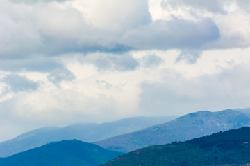 Fototapeta premium mountains in the rainy season