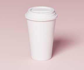 White paper cup - 3D illustration