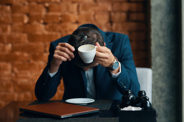 Fototapeta na wymiar man with cup of coffee