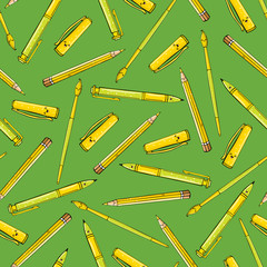 Pencil and brush pattern