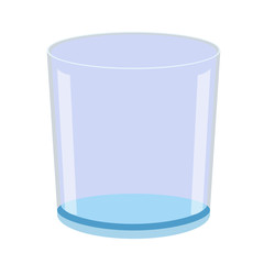 glass drinking water on white background illustration vector 
