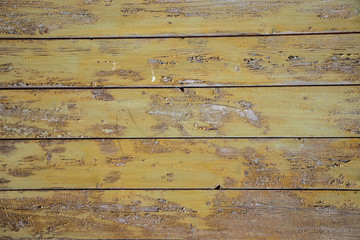 Yellow grunge wood panel worn weathered distressed texture background