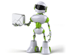 Naklejka premium Green robot - 3D Illustration