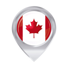 flag of canada patriotic in pin location