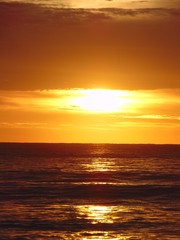 Sunrise at Prainha Branca, Guarujá, Brazil. Taken with a DSC-H300.