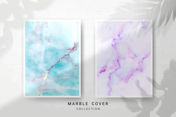 Naklejka na ściany i meble Marble Texture, Cover Premium Set of Vector Patterns Collection, Abstract Background Template, Suitable for Wedding and Greeting Invitation Card (Vector EPS10, Fully Editable)