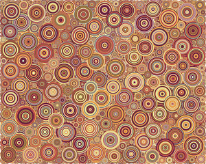 Abstract Generative Art color distributed circles dots background illustration