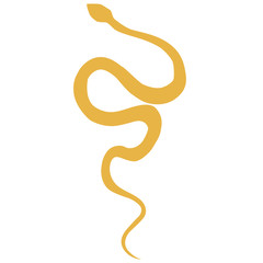 Trendy illustration of snake silhouette on the white isolated background. 