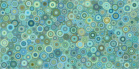 Abstract Generative Art color distributed circles dots background illustration