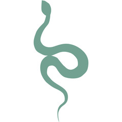 Trendy illustration of snake silhouette on the white isolated background. 