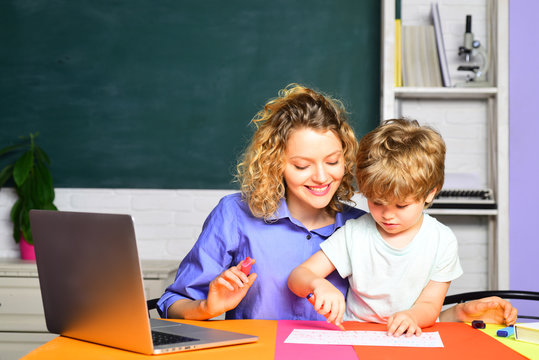 Family school. Parents teaching kids private lessons in math. Family school partnerships examples. Mother and son schooling together. Family school. Parenting. Back to school.