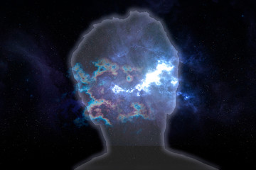 universe inside the person’s head, stars in the mind
