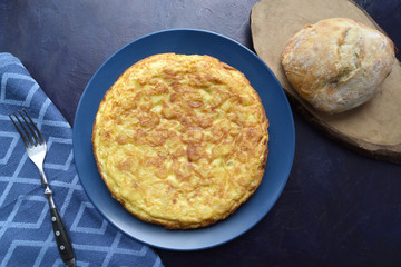 traditional spanish omelette with potatoes