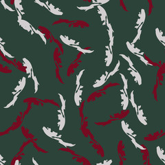 Ufo camouflage of various shades of green, red and white colors