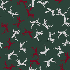 Ufo camouflage of various shades of green, red and white colors