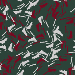 Ufo camouflage of various shades of green, red and white colors