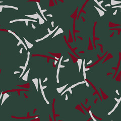 Ufo camouflage of various shades of green, red and white colors