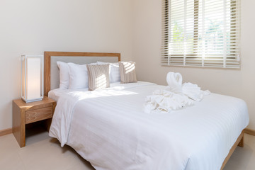 Interior design in bedroom of the house