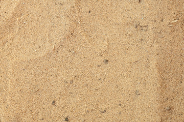 A piece of sand on the beach near the sea