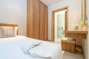 Interior design in bedroom of the house