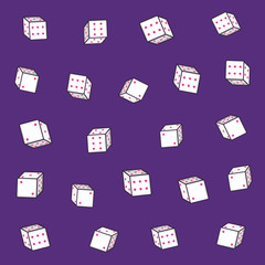 dices cubes casino game pattern background