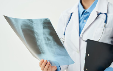 doctor looking at xray