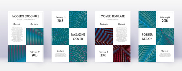 Business brochure design template set. Red abstrac